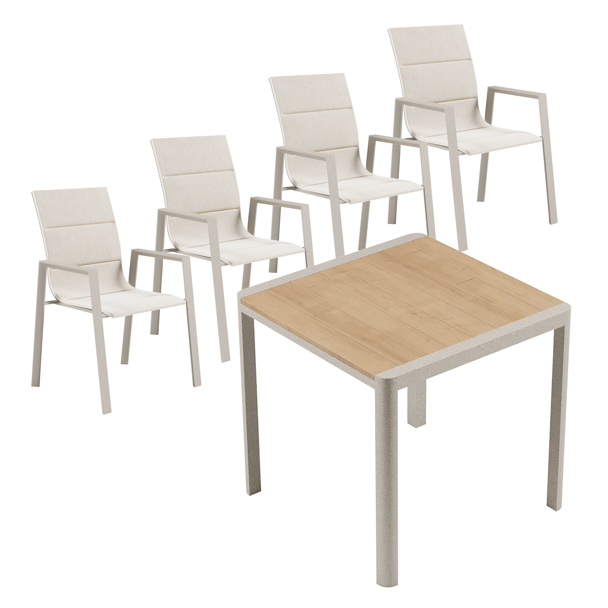 طقم جلوس خارجي مربع، بيج طقم جلوس خارجي مربع، بيج